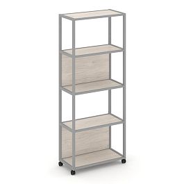 Shelf Mobile Стеллаж 5 уровней 1 секция VR.LT-STK-505.06 Денвер Светлый/Металл Серый 600*400*2000 - Фото предпросмотра