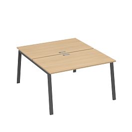 Рабочая станция каркас TRE 2х140 офисная A4 А4 Б3 177  БП натуральный дуб / металлокаркас антрацит - Фото предпросмотра