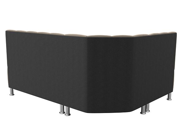 Кухонный угловой диван Кантри левый (полностью велюр бежевый) - Вид 7