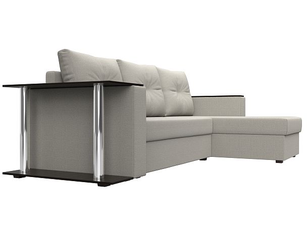 Диван угловой Атланта Лайт правый угол Рогожка бежевый - Вид 3