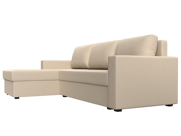 Угловой диван Траумберг Лайт левый (полностью экокожа бежевая) - Вид 3