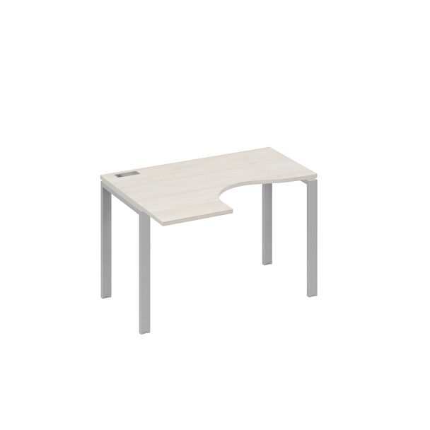 Стол эргономичный левый "Классика" на металлокаркасе UNO A4 А4 Б1 031 БП дуб / металлокаркас серый - Вид 1