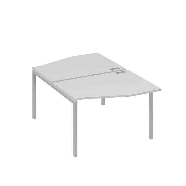 Рабочая станция металлокаркас DUE столы Техно (2х120) A4 А4 Б2 189 БП серый / металлокаркас серый - Вид 1