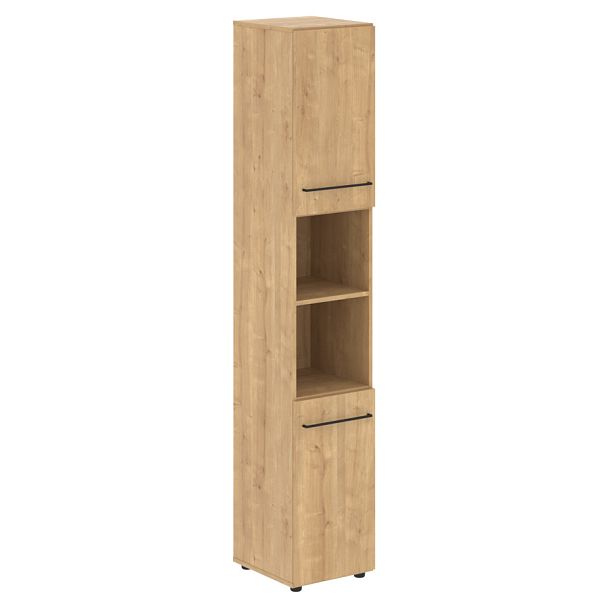 Шкаф колонка с 2-мя глухими малыми дверьми LHC 40.4 Дуб Бофорд 400х430х2253 LOFTIS - Вид 1