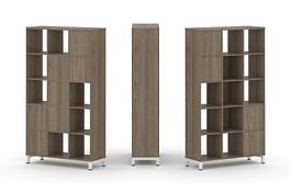 Стайл Проджект Набор стеллажа 1 сторон., 5 яр. SN.NS-531 Вяз Благородный/Металл Белый 1121*400*1982 - Фото предпросмотра