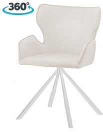 Стул на металлокаркасе поворотный Тантос Кремовый / белый - Фото предпросмотра