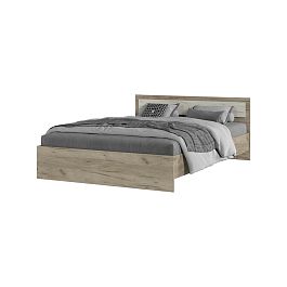 ГАРМОНИЯ КР 602 кровать (1,452х0,7х2,032) дуб крафт белый/дуб крафт серый - Фото предпросмотра