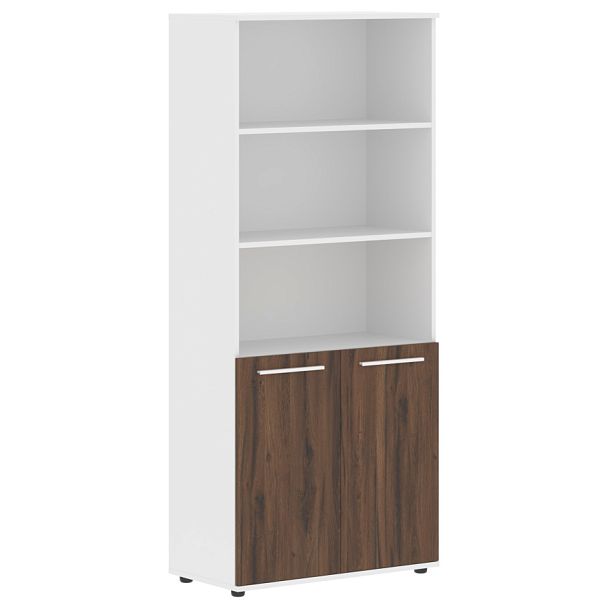 Шкаф высокий широкий EHCS 85.5 Дуб Денвер тёмный/Белый/Белый 852х430х1967 EDIS - Вид 1