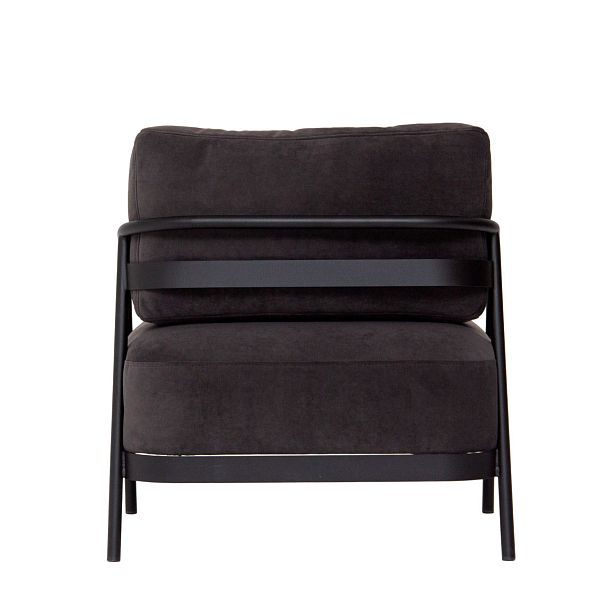 Кресло лофт Tоко, велюр Teddy 020, каркас черный муар - Вид 5