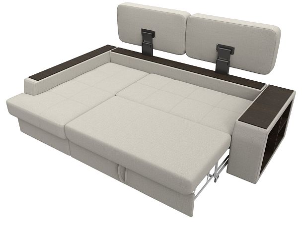 Диван угловой Брюссель левый угол Рогожка бежевый - Вид 7