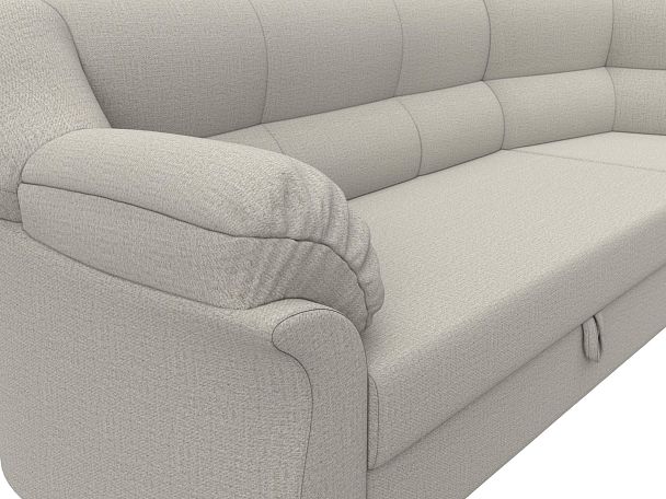 Диван угловой Карнелла правый угол Рогожка бежевый - Вид 4