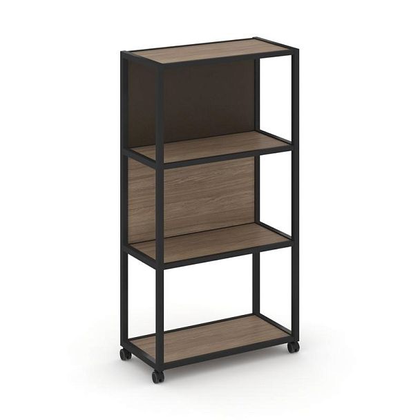 Shelf Mobile Стеллаж 4 уровня 1 секция VR.LT-STK-403.08 Дуб Аризона/Металл Черный/W-25 800*400*1523 - Вид 1