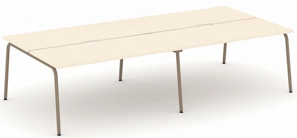 Рабочая станция на 4 места "ESTETICA" ES.D.RS-4.4-VK Сатин - Вид 1