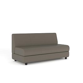 Секция 3-х местная б/п Матрикс экокожа серо-коричневая CN6 - Фото предпросмотра