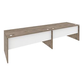 Onix Рабочая станция O.RS-2.4.8 Тиквуд темный/Белый бриллиант 3160*800*750 - Фото предпросмотра