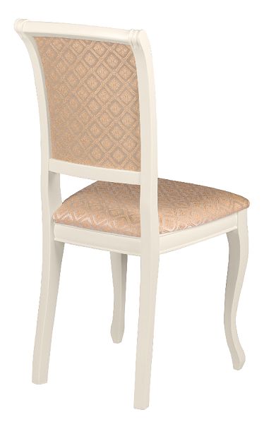 Обеденная группа стол Элат D90(130)х90х76 Слоновая кость и 2 стула Арктос Слоновая кость/Бежевый жаккард - Вид 9