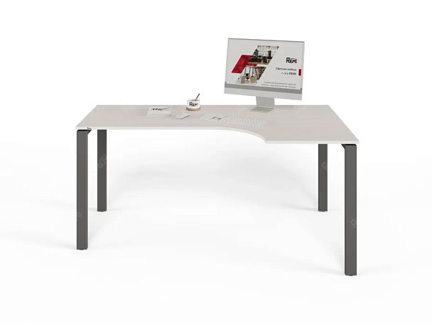 ЛАЙТ / LIGHT RLG016-14x9R Угловой стол 160x90x75 Дуб Молочный - Вид 3