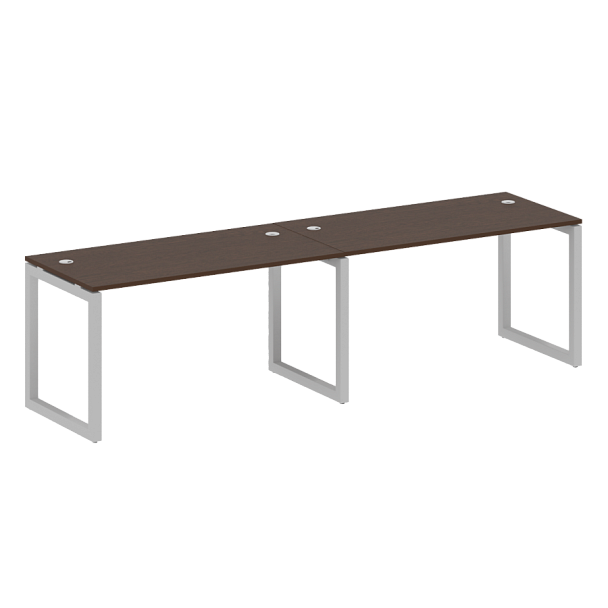 Metal System Quattro Р. ст. на 2 раб. места на О-образном м/к 50БО.СМ-2.3 Венге/Серый металл 2800*720*750 - Вид 1