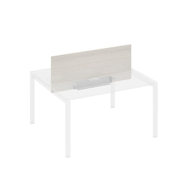 Экран настольный фронтальный для стола 140 с двумя кабель-каналами A4 А4 Б 847 БП дуб / металлокаркас серый - Вид 1