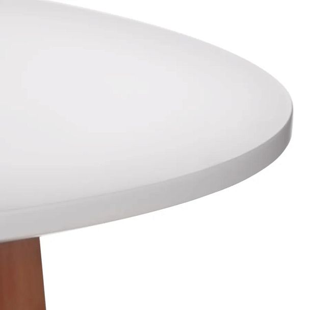 Стол обеденный Марс/Mars (мод.T1004), МДФ/дерево, White (Белый) / Natural (натуральный) - Вид 2