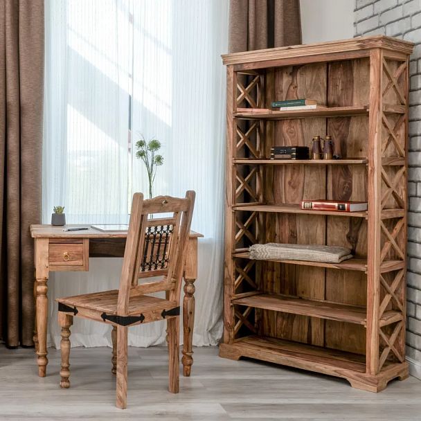 Шкафы для книг (набор 3 шт.) Бомбей-0761A, палисандр, Natural tinted (натуральный тонированный) - Вид 25