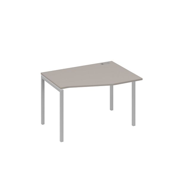 Стол эргономичный правый "Техно" на металлокаркасе DUE A4 А4 Б2 062 БП мокко премиум / металлокаркас серый - Вид 1