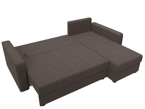 Диван угловой Ливерпуль Лайт правый угол Рогожка коричневый - Вид 8