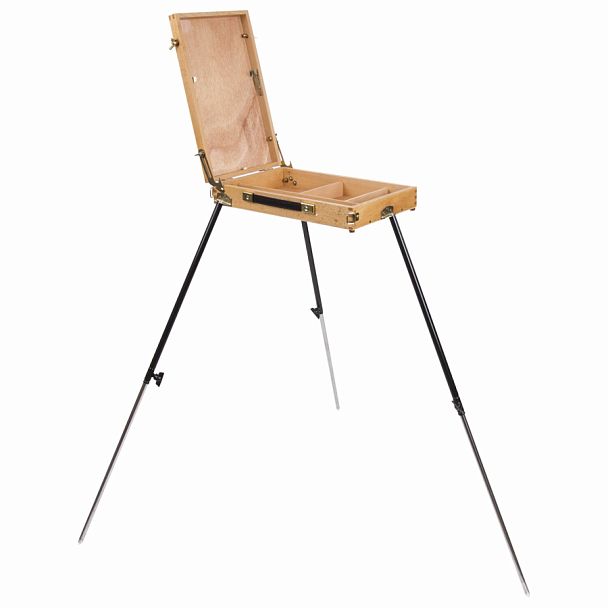 Этюдник BRAUBERG ART CLASSIC, бук, 40х25х7,5см, высота холста 70см, ножки метал 90см, ремень,190655 - Вид 1