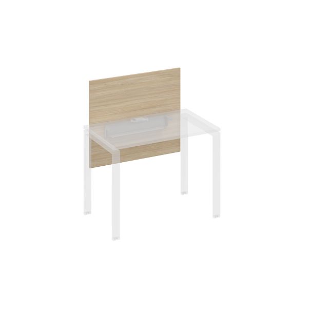 Экран настольный фронтальный большой для стола 100 с кабель-каналом A4 А4 Б 835 БП дуб скандинавский / металлокаркас серый - Вид 1