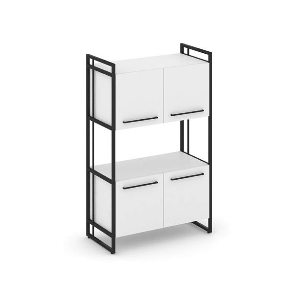 Rift Шкаф 3 ниши широкий RF.SS-33 Белый Бриллиант/Металл Черный 798*396*1286 - Вид 1