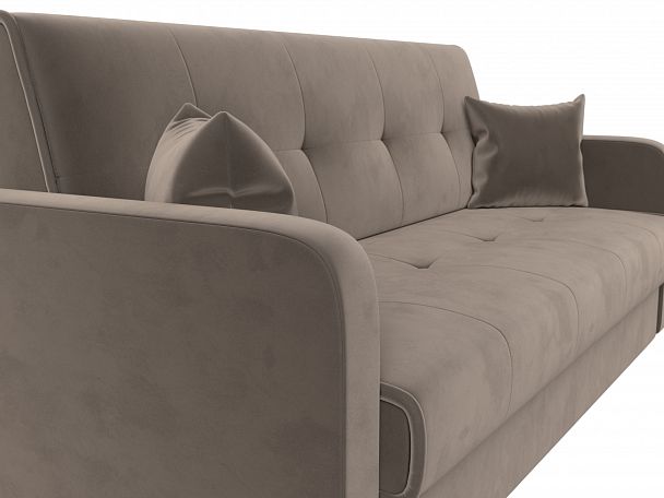 Диван книжка Надежда (полностью велюр коричневый) - Вид 4