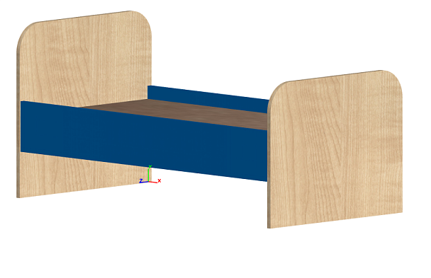 Кровать детская односпальная комбинированная КЛД-017, 1400 - Вид 1