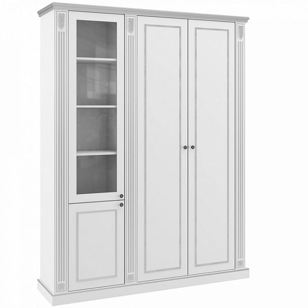 Шкаф комбинированный Vienna 169x45x220 белый - Вид 1