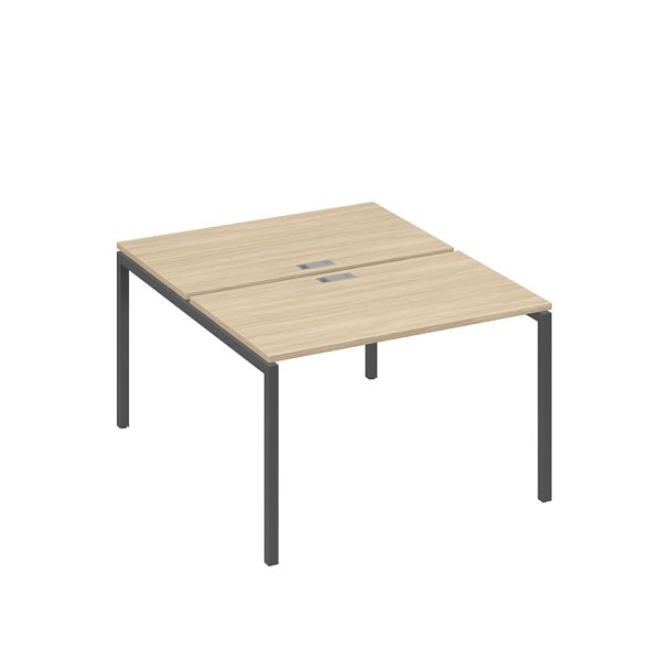 Рабочая станция на металлокаркасе DUE (2х120) A4 А4 С2 173 БП дуб скандинавский / металлокаркас антрацит - Вид 1