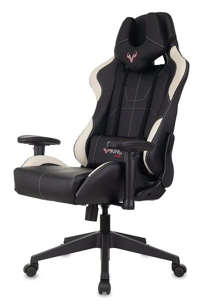 Кресло игровое Zombie VIKING 5 AERO черный/белый экокожа с подголов. крестов. пластик - Вид 2