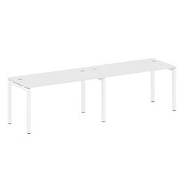 Metal System Quattro Р. ст. на 2 раб. места на П-образном м/к 50БП.СМ-2.3 Белый/Белый металл 2800*720*750 - Фото предпросмотра