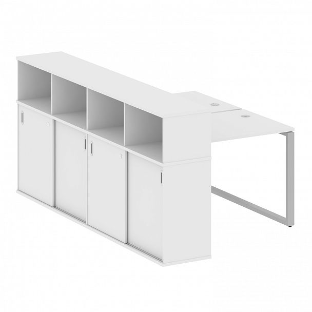 Рабочая станция "Metal System" БО.РС-СШК-4.1 белый/серый - Вид 1