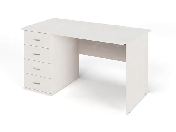 ЛАЙТ / LIGHT RLG008-14x7L Однотумбовый стол 140x70x75 Дуб Молочный - Вид 1