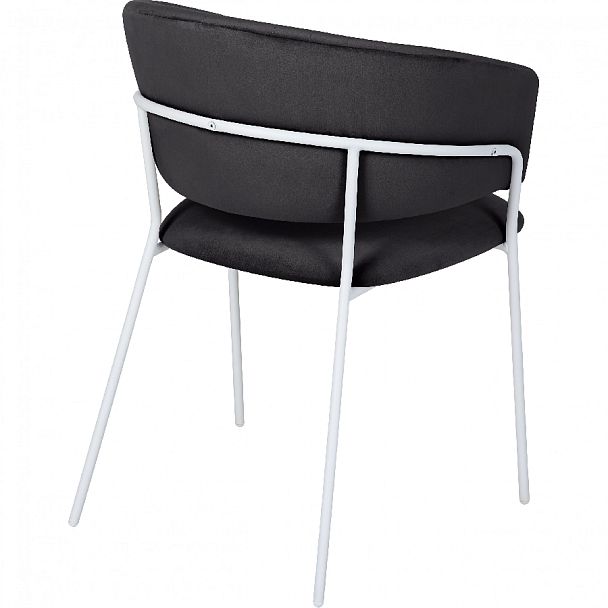 Комплект кухонных стульев Даксон черный велюр/белый, 4 шт. - Вид 4