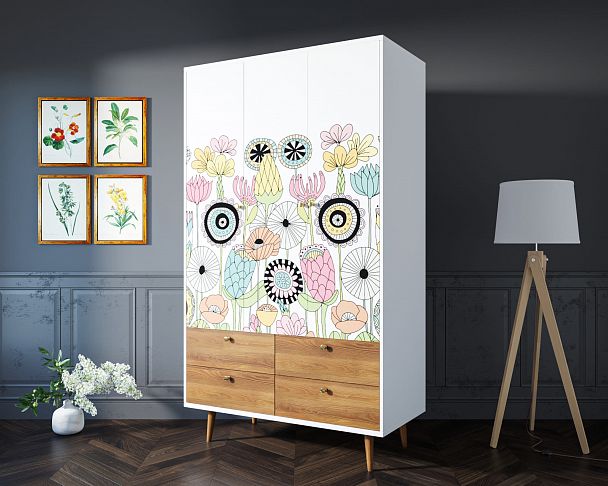 Шкаф трехстворчатый "Berber" принт 3 - Вид 5