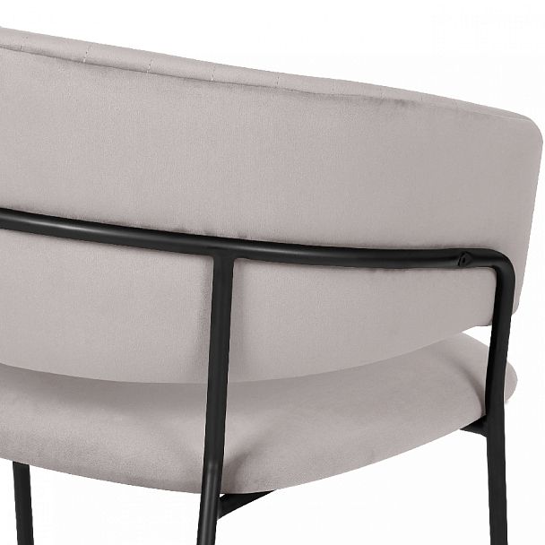 Комплект кухонных стульев Даксон светло-серый велюр/черный, 4 шт. - Вид 9