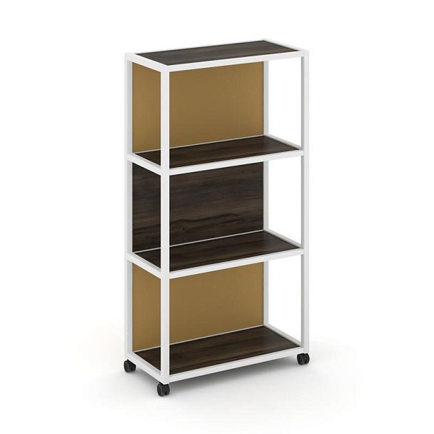 Shelf Mobile Стеллаж 4 уровня 1 секция VR.LT-STK-404.10 Дуб Мали/Металл Белый/W-31 1000*400*1523 - Вид 1