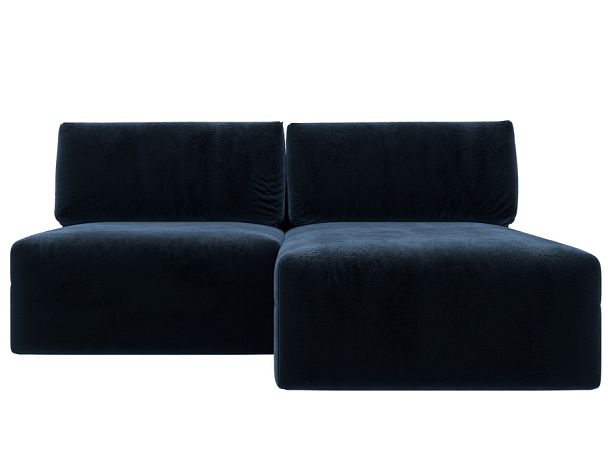 Диван угловой модульный Лига-060 НПБ угол универсальный Велюр синий - Вид 1