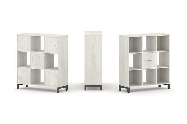 Стайл Проджект Набор стеллажа 1 сторон., 3 яр. SN.NS-331 Дуб Наварра/Металл Антрацит 1121*400*1248 - Вид 1