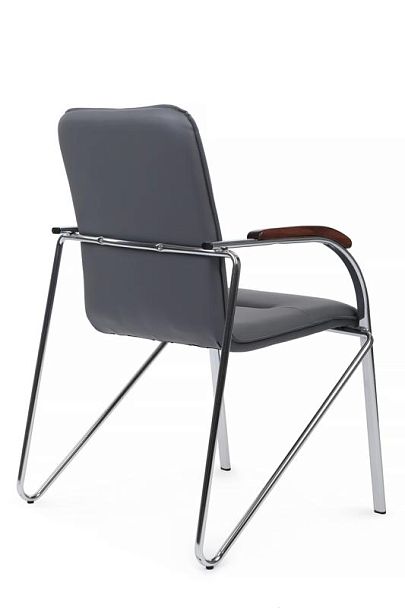 Стул Самба с деревянными подлокотниками SMB-02H Хром гальв. Серый - Вид 3