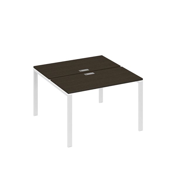 Станция 2х120 рабочая с металлокаркасом UNO A4 А4 Б1 170 БП венге / металлокаркас белый - Вид 1