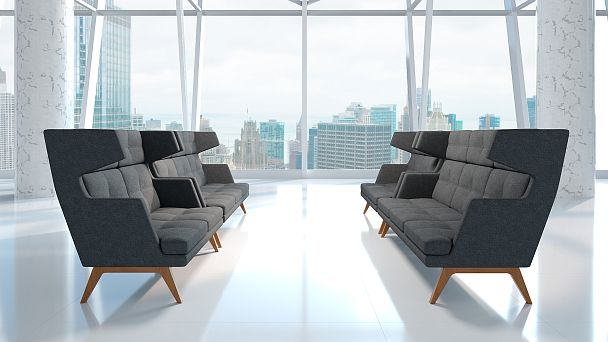 Трехместный диван Artis 205x85x85 чёрный - Вид 2