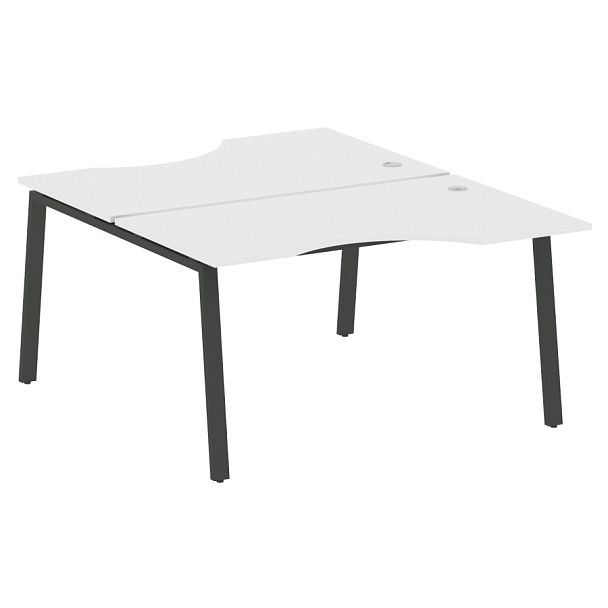 Metal System Р. ст. криволинейная на А-образном м/к БА.РАС-СА-2.2 Белый/Антрацит металл 1400*1835*750 - Вид 1