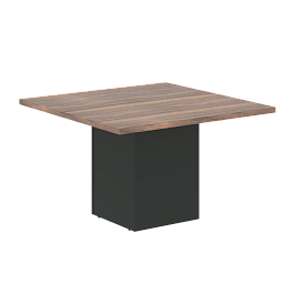 Стол центральный VRCCT 1212.1 Американский орех/Яшма черный 1200х1200х750 VELION VENEER - Фото предпросмотра