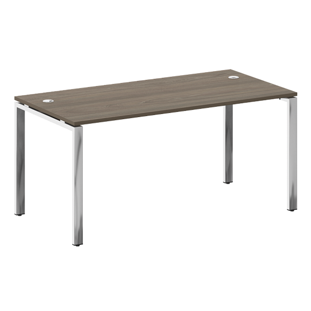 Metal System Direct Стол рабочий руководителя на П-обр. м/к БП.СРР-4.8 Вяз/Нерж. сталь 1600*800*750 - Вид 1